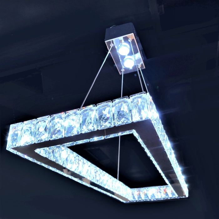 Galaxy Polished Chrome Clear Crystal 16 Light LED Chandelier - Chandeliers