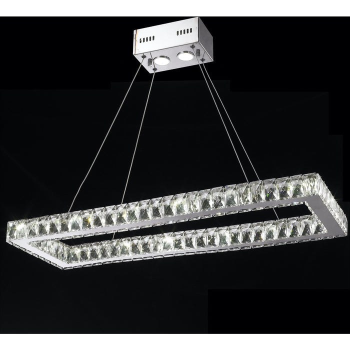 Galaxy Polished Chrome Clear Crystal 16 Light LED Chandelier - Chandeliers
