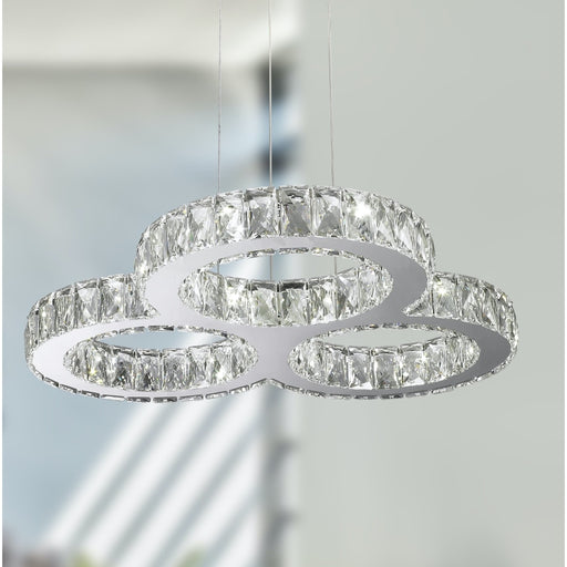 Galaxy Polished Chrome Clear Crystal 18 Light LED Chandelier - Chandeliers
