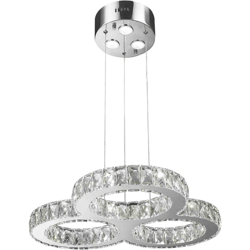 Galaxy Polished Chrome Clear Crystal 18 Light LED Chandelier - Chandeliers