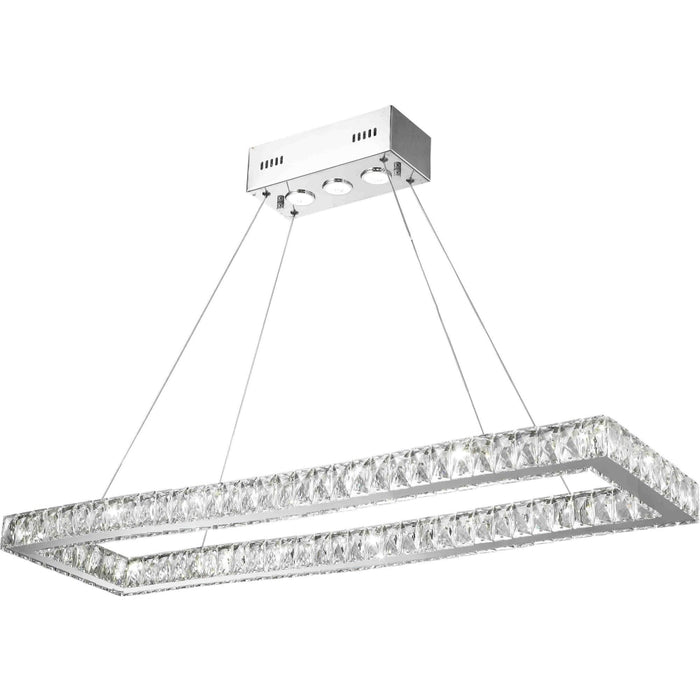 Galaxy Polished Chrome Clear Crystal 19 Light LED Chandelier - Chandeliers