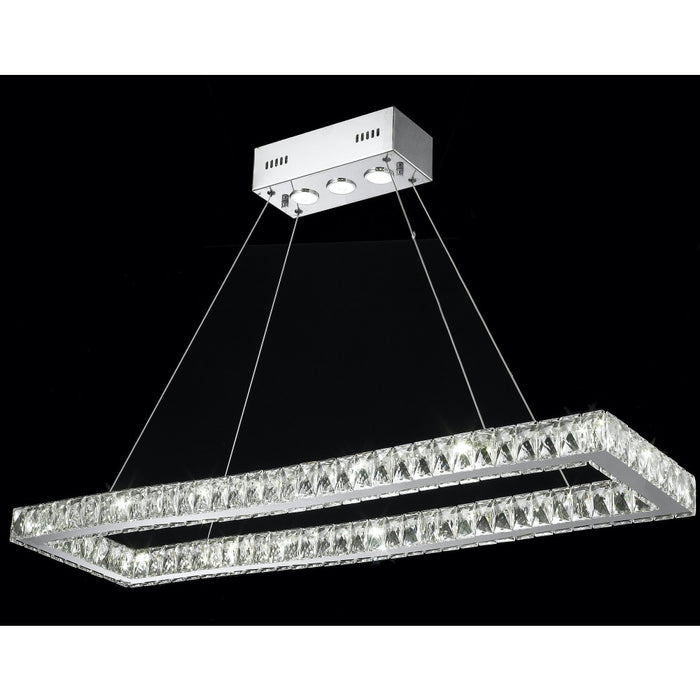 Galaxy Polished Chrome Clear Crystal 19 Light LED Chandelier - Chandeliers