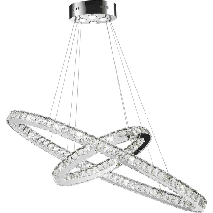 Galaxy Polished Chrome Clear Crystal 28 Light LED Chandelier - Chandeliers