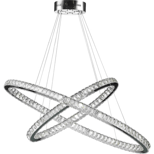 Galaxy Polished Chrome Clear Crystal 30 Light LED Chandelier - Chandeliers