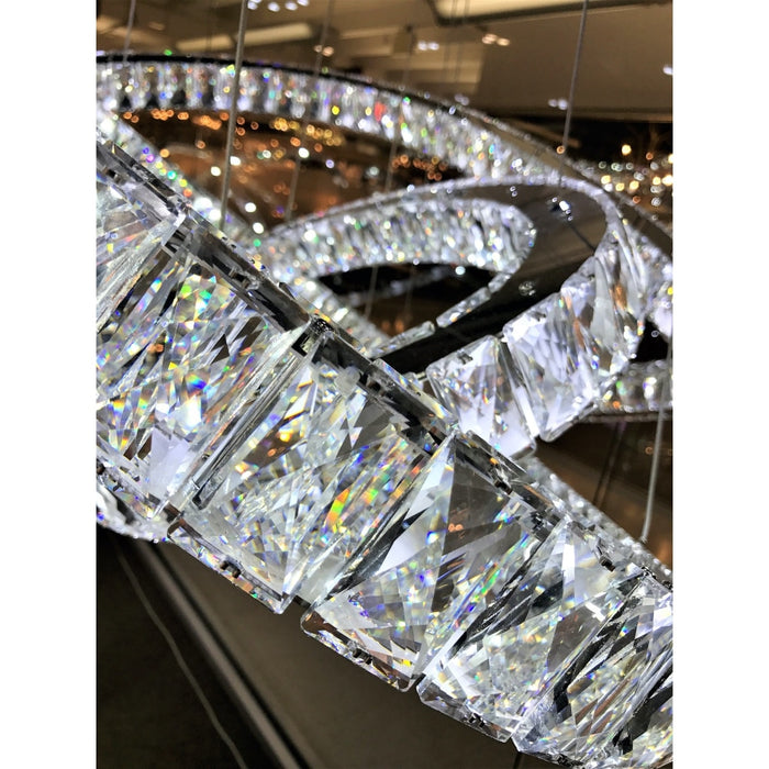 Galaxy Polished Chrome Clear Crystal 61 Light LED Chandelier - Chandeliers
