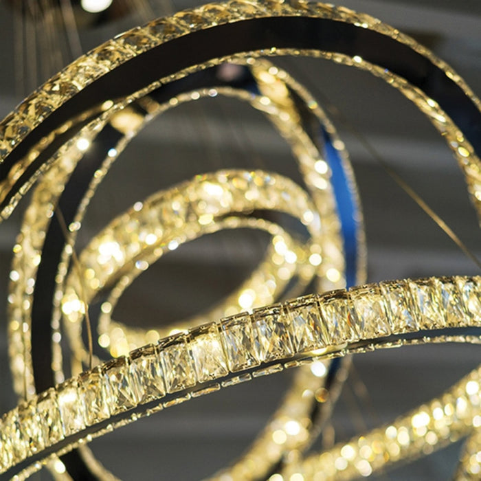 Galaxy Polished Chrome Clear Crystal 61 Light LED Chandelier - Chandeliers