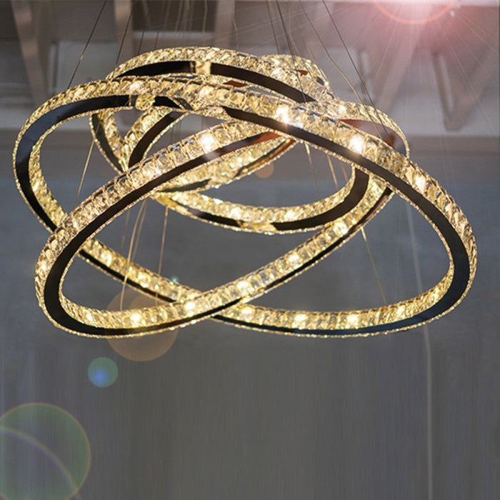 Galaxy Polished Chrome Clear Crystal 61 Light LED Chandelier - Chandeliers