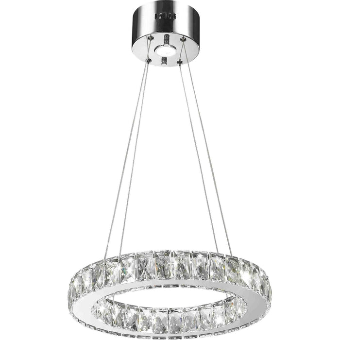 Galaxy Polished Chrome Clear Crystal 9 Light LED Chandelier - Chandeliers