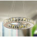 Galaxy Rose Gold Clear Crystal 9 Light LED Chandelier - Chandeliers