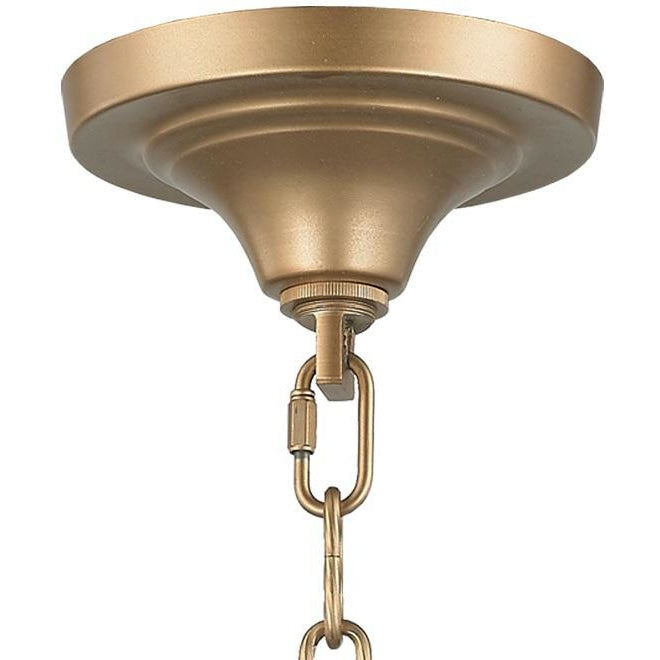 Gatsby Matte Gold Clear Crystal 9 Light Chandelier - Chandeliers
