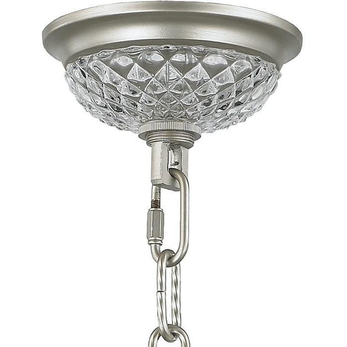 Gatsby Matte Nickel Clear Crystal 3 Light Chandelier - Chandeliers