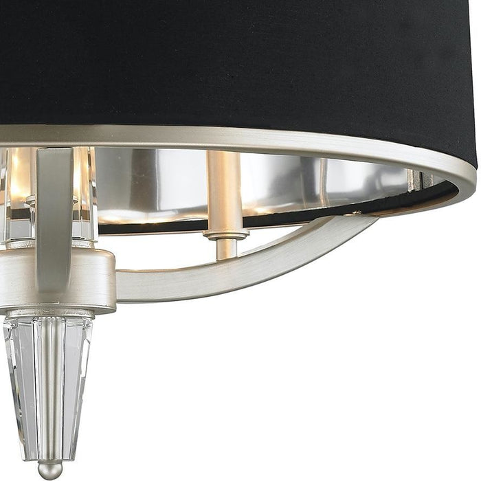 Gatsby Matte Nickel Clear Crystal 3 Light Chandelier - Chandeliers