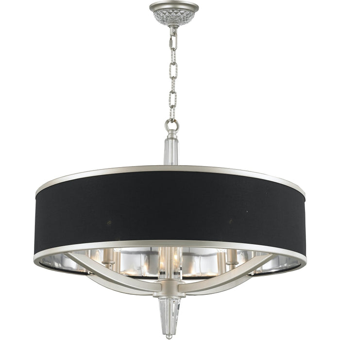 Gatsby Matte Nickel Clear Crystal 4 Light Chandelier - Chandeliers
