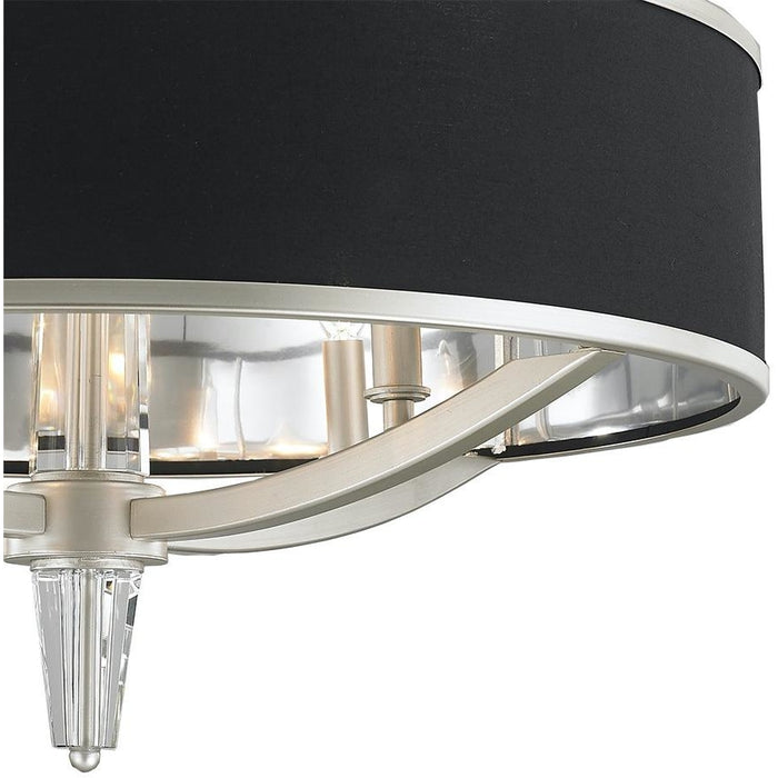 Gatsby Matte Nickel Clear Crystal 4 Light Chandelier - Chandeliers