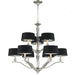 Gatsby Matte Nickel Clear Crystal 9 Light Chandelier - Chandeliers