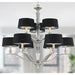 Gatsby Matte Nickel Clear Crystal 9 Light Chandelier - Chandeliers