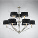 Gatsby Matte Nickel Clear Crystal 9 Light Chandelier - Chandeliers