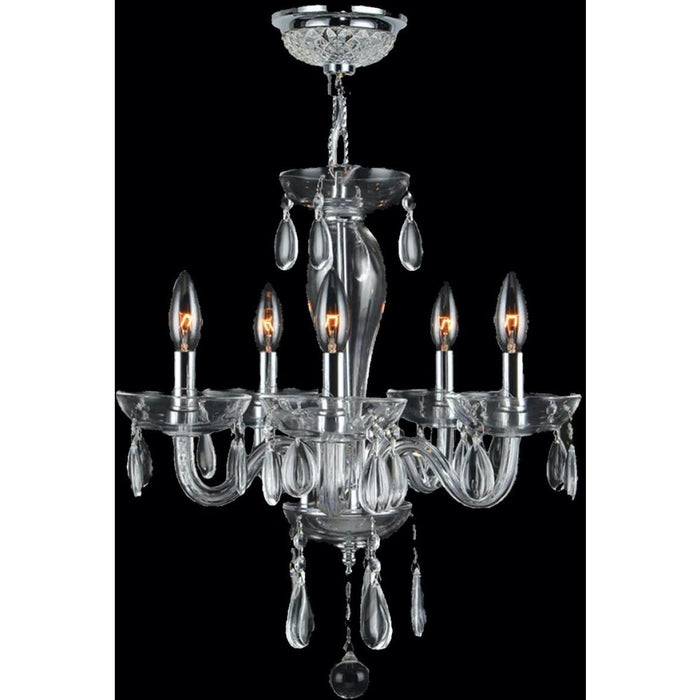 Gatsby Polished Chrome 5 Light Chandelier - Chandeliers