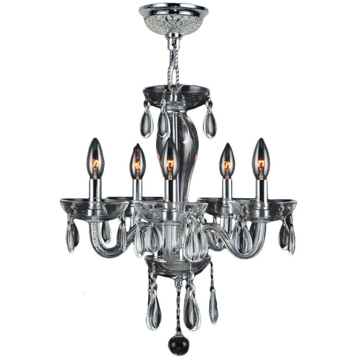 Gatsby Polished Chrome 5 Light Chandelier - Chandeliers