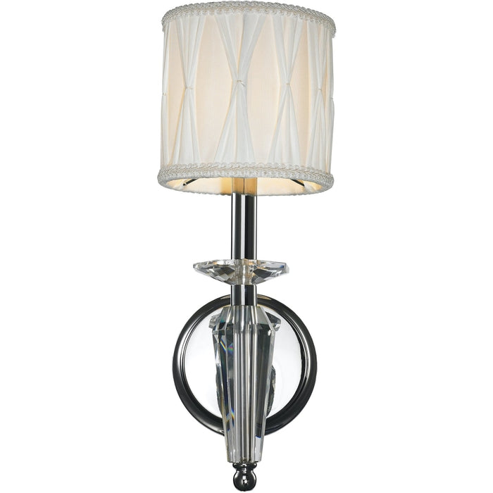 Gatsby Polished Chrome Clear Crystal 1 Light Wall Sconce - Wall Sconces