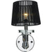 Gatsby Polished Chrome Clear Crystal 1 Light Wall Sconce - Wall Sconces
