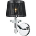 Gatsby Polished Chrome Clear Crystal 1 Light Wall Sconce - Wall Sconces