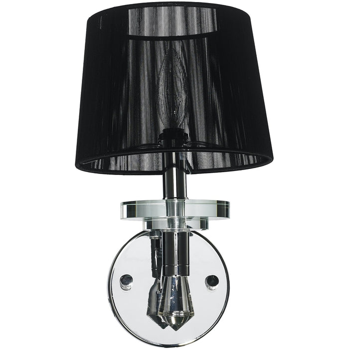 Gatsby Polished Chrome Clear Crystal 1 Light Wall Sconce - Wall Sconces