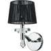 Gatsby Polished Chrome Clear Crystal 1 Light Wall Sconce - Wall Sconces