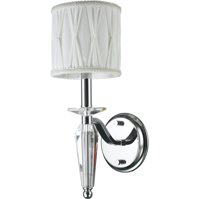 Gatsby Polished Chrome Clear Crystal 1 Light Wall Sconce - Wall Sconces