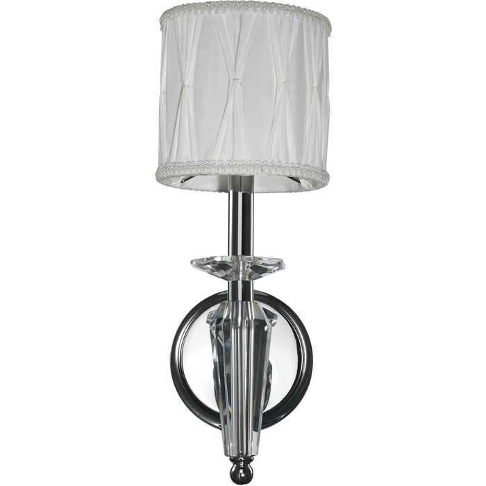 Gatsby Polished Chrome Clear Crystal 1 Light Wall Sconce - Wall Sconces