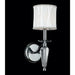 Gatsby Polished Chrome Clear Crystal 1 Light Wall Sconce - Wall Sconces