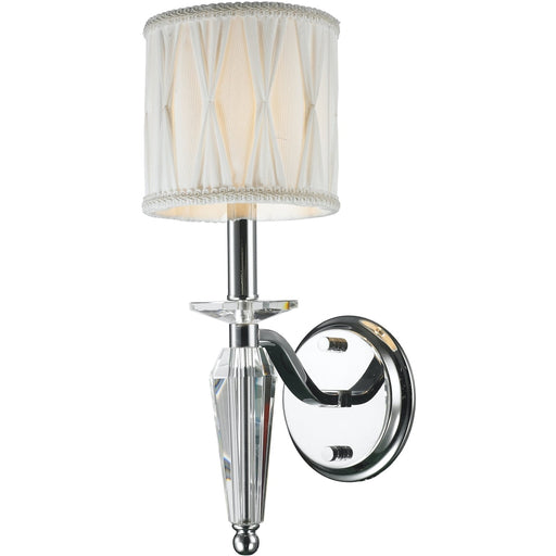Gatsby Polished Chrome Clear Crystal 1 Light Wall Sconce - Wall Sconces