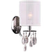 Gatsby Polished Chrome Clear Crystal 1 Light Wall Sconce - Wall Sconces