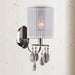 Gatsby Polished Chrome Clear Crystal 1 Light Wall Sconce - Wall Sconces