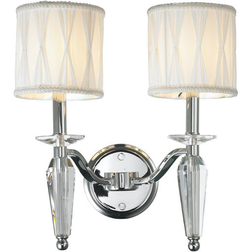 Gatsby Polished Chrome Clear Crystal 2 Light Wall Sconce - Wall Sconces