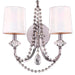 Gatsby Polished Chrome Clear Crystal 2 Light Wall Sconce - Wall Sconces
