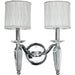 Gatsby Polished Chrome Clear Crystal 2 Light Wall Sconce - Wall Sconces