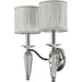 Gatsby Polished Chrome Clear Crystal 2 Light Wall Sconce - Wall Sconces