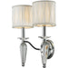 Gatsby Polished Chrome Clear Crystal 2 Light Wall Sconce - Wall Sconces