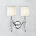 Gatsby Polished Chrome Clear Crystal 2 Light Wall Sconce - Wall Sconces