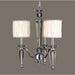 Gatsby Polished Chrome Clear Crystal 3 Light Chandelier - Chandeliers
