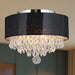Gatsby Polished Chrome Clear Crystal 3 Light Flushmount - Flushmounts