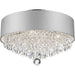 Gatsby Polished Chrome Clear Crystal 4 Light Flushmount - Flushmounts