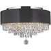 Gatsby Polished Chrome Clear Crystal 4 Light Flushmount - Flushmounts