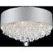 Gatsby Polished Chrome Clear Crystal 4 Light Flushmount - Flushmounts