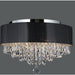 Gatsby Polished Chrome Clear Crystal 4 Light Flushmount - Flushmounts