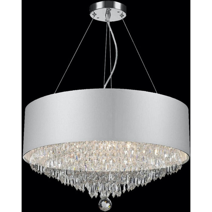 Gatsby Polished Chrome Clear Crystal 8 Light Chandelier - Chandeliers