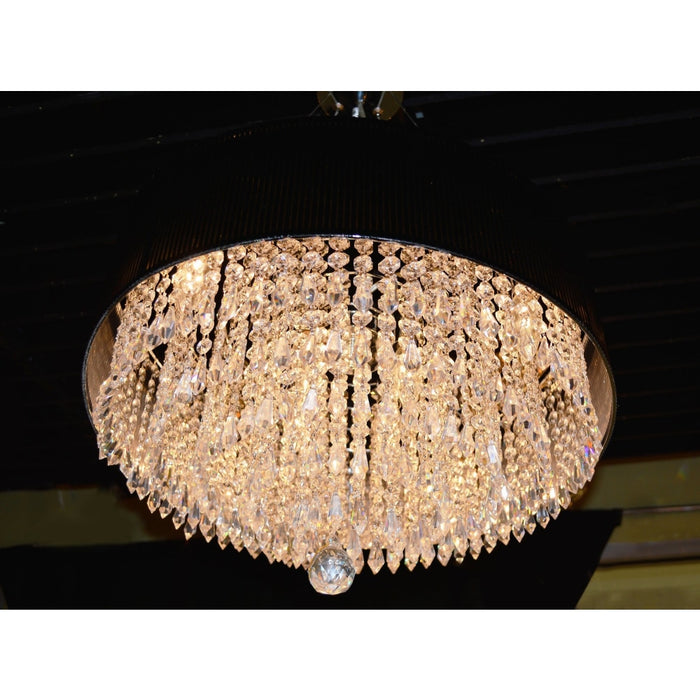 Gatsby Polished Chrome Clear Crystal 8 Light Chandelier - Chandeliers