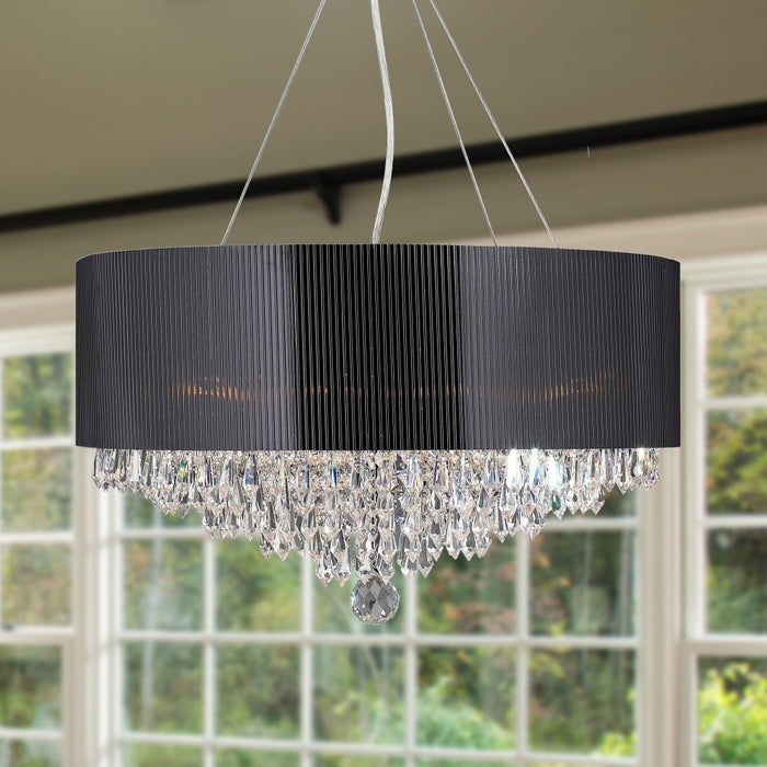 Gatsby Polished Chrome Clear Crystal 8 Light Chandelier - Chandeliers