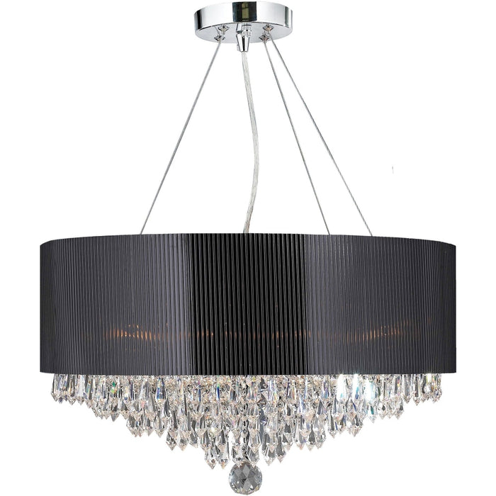Gatsby Polished Chrome Clear Crystal 8 Light Chandelier - Chandeliers